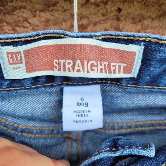 GAP Straight Fit Jeans Women's Size 6 Long - Picture 3 of 5